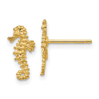 14K Mini Left and Right Seahorse Post Earrings-TC610