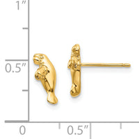 14k Mini Manatee Post Earrings-TC612