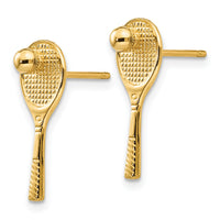 14k Tennis Racquet w/Ball Post Earrings-TC615