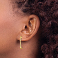 14k Golf Club Dangle Earrings-TC617