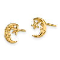 14k Moon and Star Post Earrings-TC620