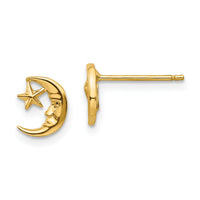 14k Moon and Star Post Earrings-TC620