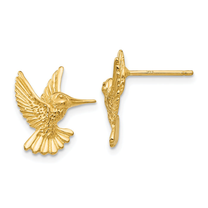 14k Hummingbird Post Earrings-TC625