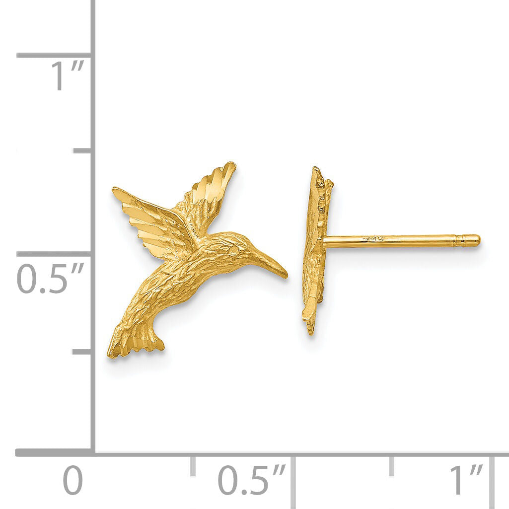 14K Hummingbird Earrings-TC626