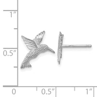 14k White Gold Hummingbird Earrings-TC626W