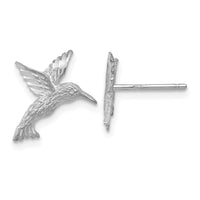 14k White Gold Hummingbird Earrings-TC626W