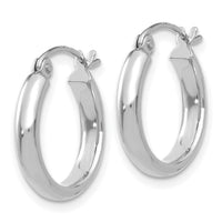 14k White Gold Polished Hoop Earring-TC648