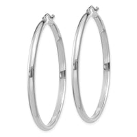 14k White Gold Polished Hoop Earring-TC653
