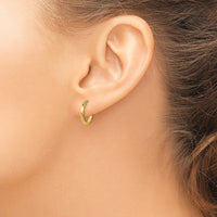 14k Twist Polished Hoop Earring-TC667