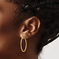 14k Twist Polished Hoop Earring-TC671
