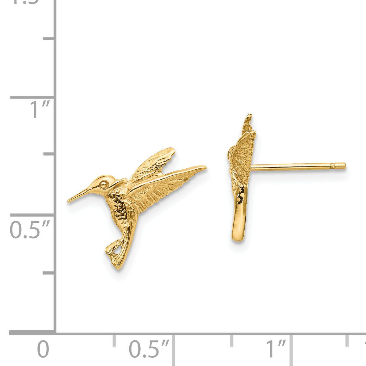 14k Hummingbird Post Earrings-TC743