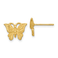14K Diamond-cut Butterfly Earrings-TC746