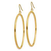 14k Tube Hoop Dangle Earrings-TE509