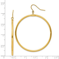 14k Tube Hoop Dangle Earrings-TE509