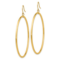 14k Tube Hoop Dangle Earrings-TE510