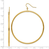 14k Tube Hoop Dangle Earrings-TE510