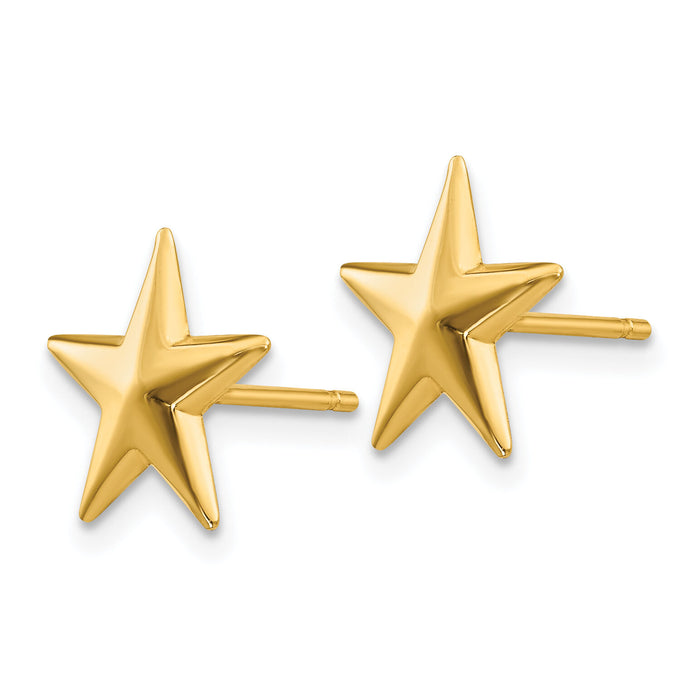 14k Nautical Star Post Earrings-TE614