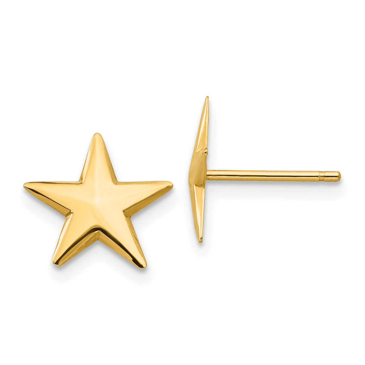 14k Nautical Star Post Earrings-TE614