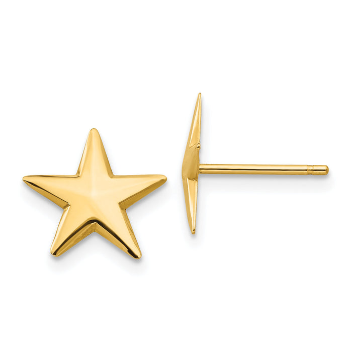 14k Nautical Star Post Earrings-TE614
