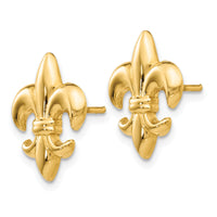 14k Small Fleur-De-Lis Earring-TE619