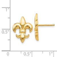 14k Small Fleur-De-Lis Earring-TE619