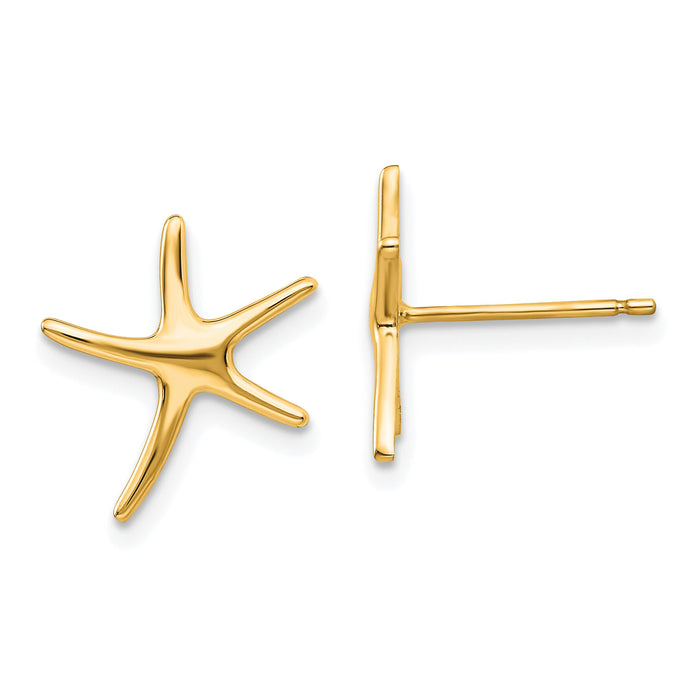 14k Starfish Post Earrings-TE624