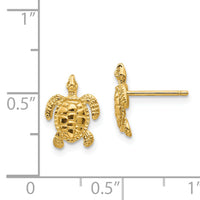 14k Sea Turtle Post Earrings-TE627