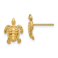 14k Sea Turtle Post Earrings-TE627