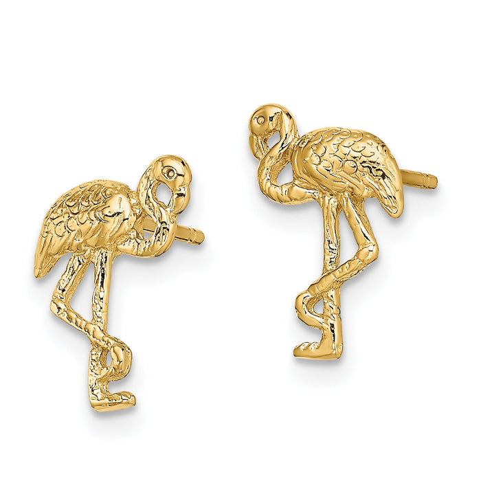 14K Flamingo Post Earrings-TE676