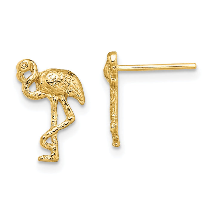 14K Flamingo Post Earrings-TE676
