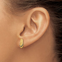 14k  3D W/ Blue Enamel Single Flip-Flop Post Earrings-TE694