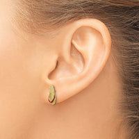 14k  3D W/ Fuschia Enamel Single Flip-Flop Post Earrings-TE695