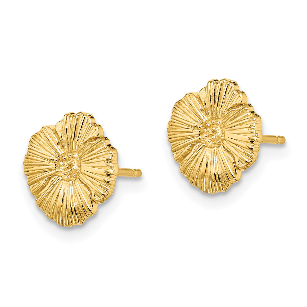 14K Flower Post Earrings-TE720