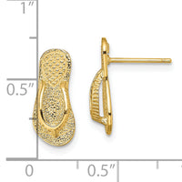 14K Large Flip-Flop Post Earrings-TE728