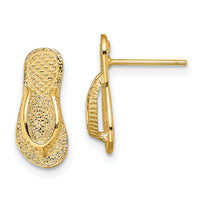 14K Large Flip-Flop Post Earrings-TE728