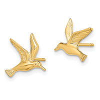 14K Polished Seagull Post Earrings-TE791