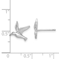 14K White Gold Polished Seagull Post Earrings-TE791W