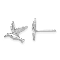 14K White Gold Polished Seagull Post Earrings-TE791W