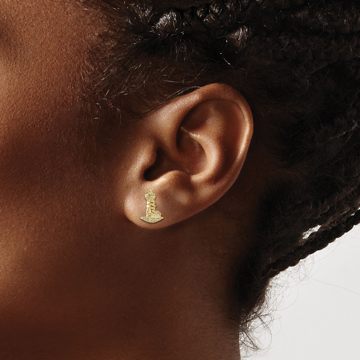 14K Lighthouse Post Earrings-TE793
