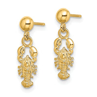 14K Lobster Post Dangle Earrings-TE794