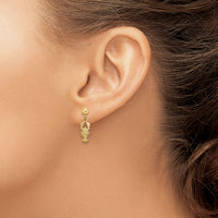 14K Lobster Post Dangle Earrings-TE794