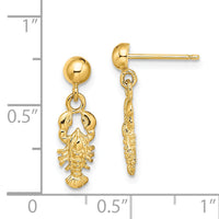 14K Lobster Post Dangle Earrings-TE794