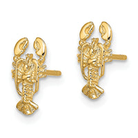 14K 2-D Lobster Post Earrings-TE795