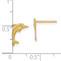14k Dolphin Post Earrings-TE798