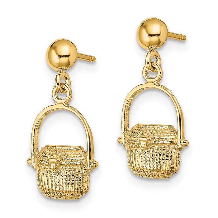 14K Nantucket Basket Earrings-TE807