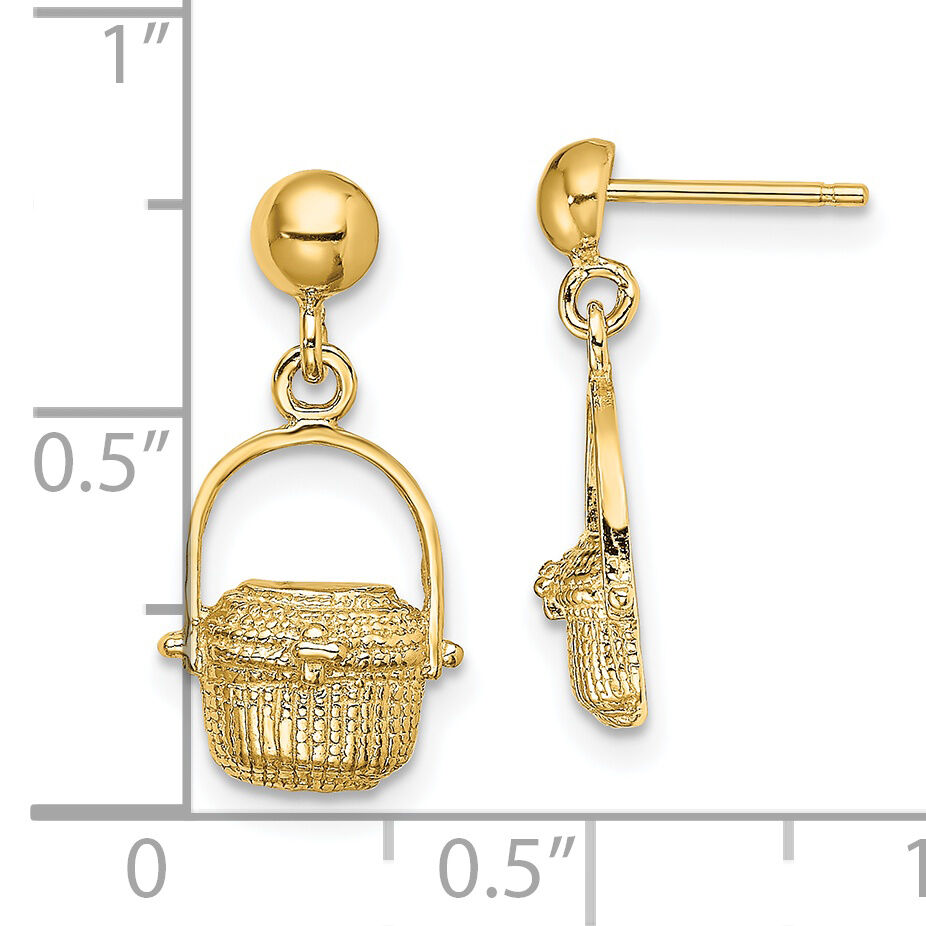 14K Nantucket Basket Earrings-TE807