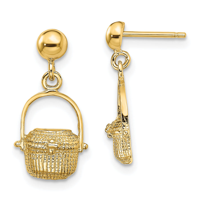 14K Nantucket Basket Earrings-TE807