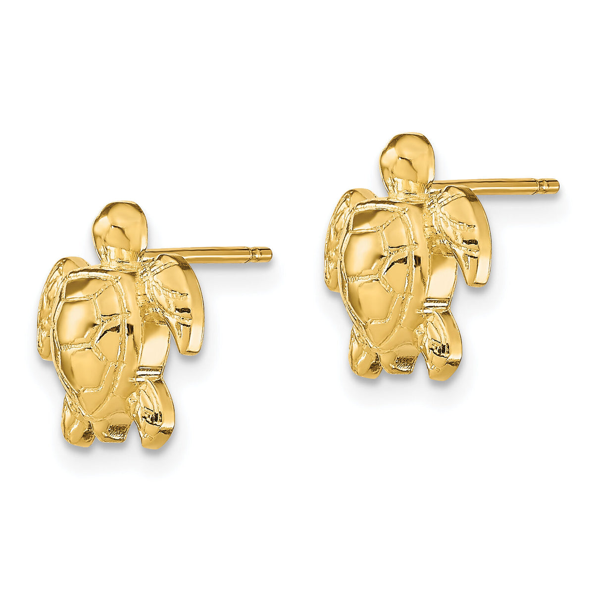 14k Turtle Post Earrings-TE812