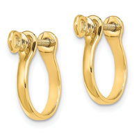 14k  3D Shackle Link Screw Earrings-TE834