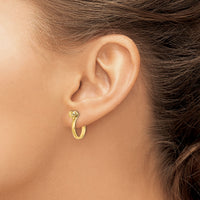 14k  3D Shackle Link Screw Earrings-TE834